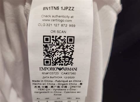 armani made in china fake
